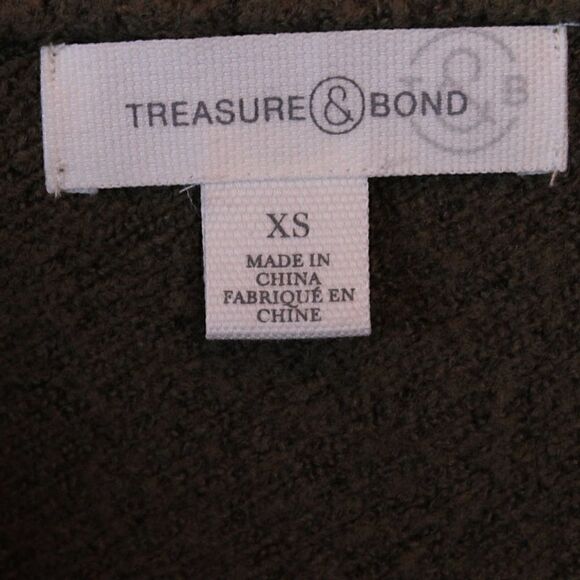 TREASURE & BOND Sweater Dress in Olive Green Size XS - Picture 9 of 10